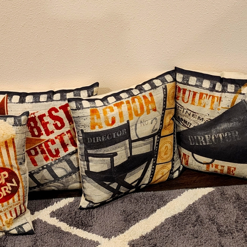Movie theme pillow covers no inserts
